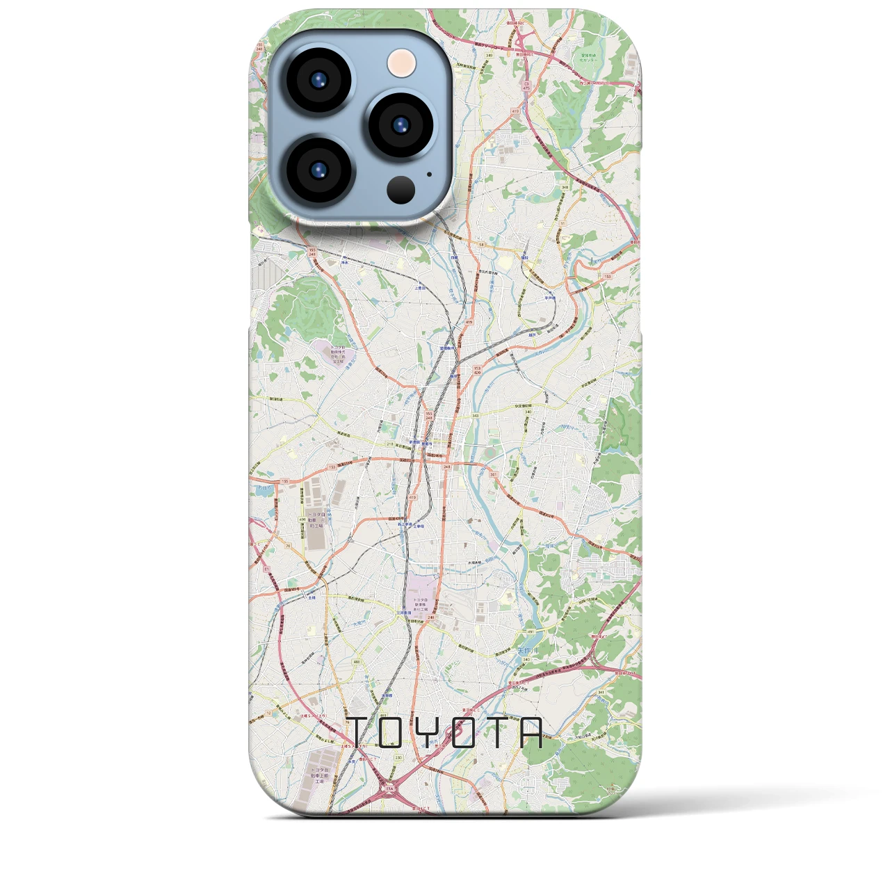 【豊田(愛知県)】地図柄iPhoneケース(バックカバータイプ)