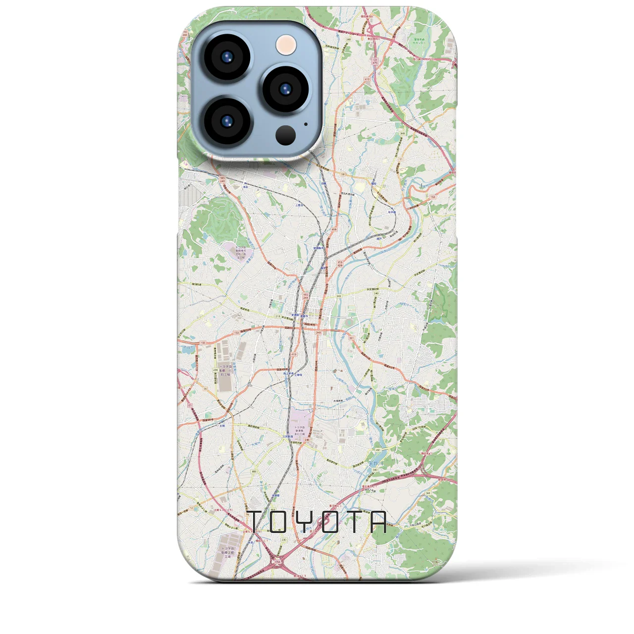 【豊田(愛知県)】地図柄iPhoneケース(バックカバータイプ)