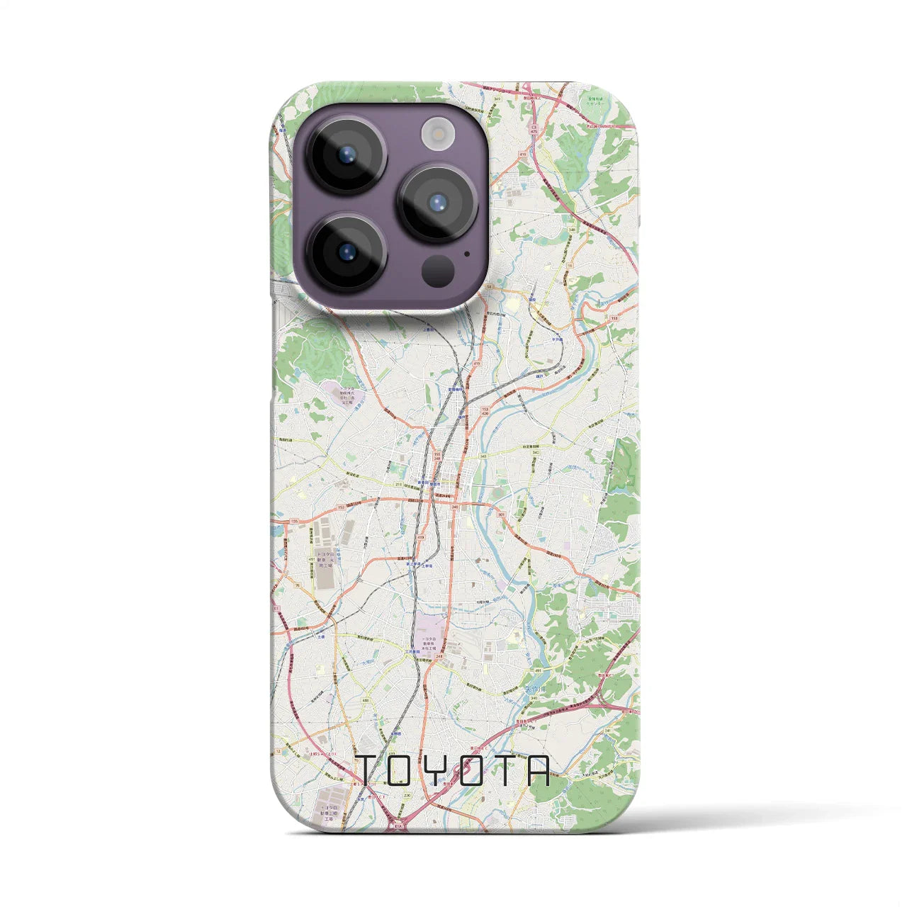 【豊田(愛知県)】地図柄iPhoneケース(バックカバータイプ)