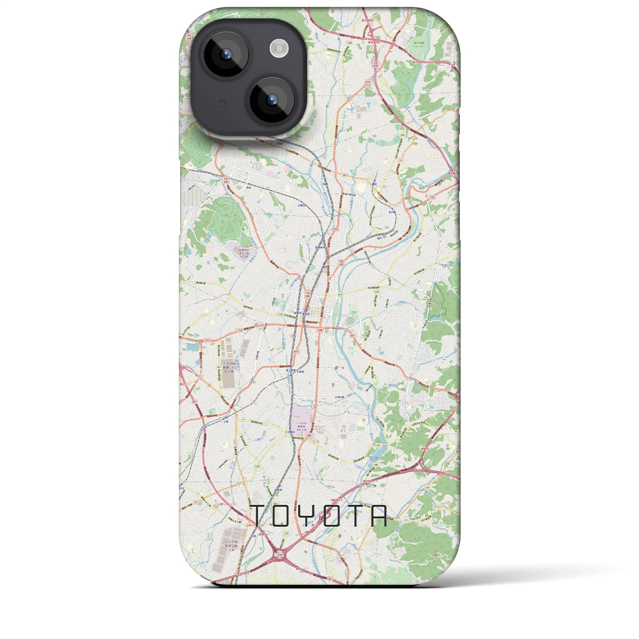【豊田(愛知県)】地図柄iPhoneケース(バックカバータイプ)