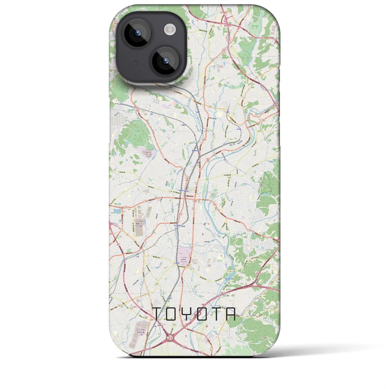 【豊田(愛知県)】地図柄iPhoneケース(バックカバータイプ)