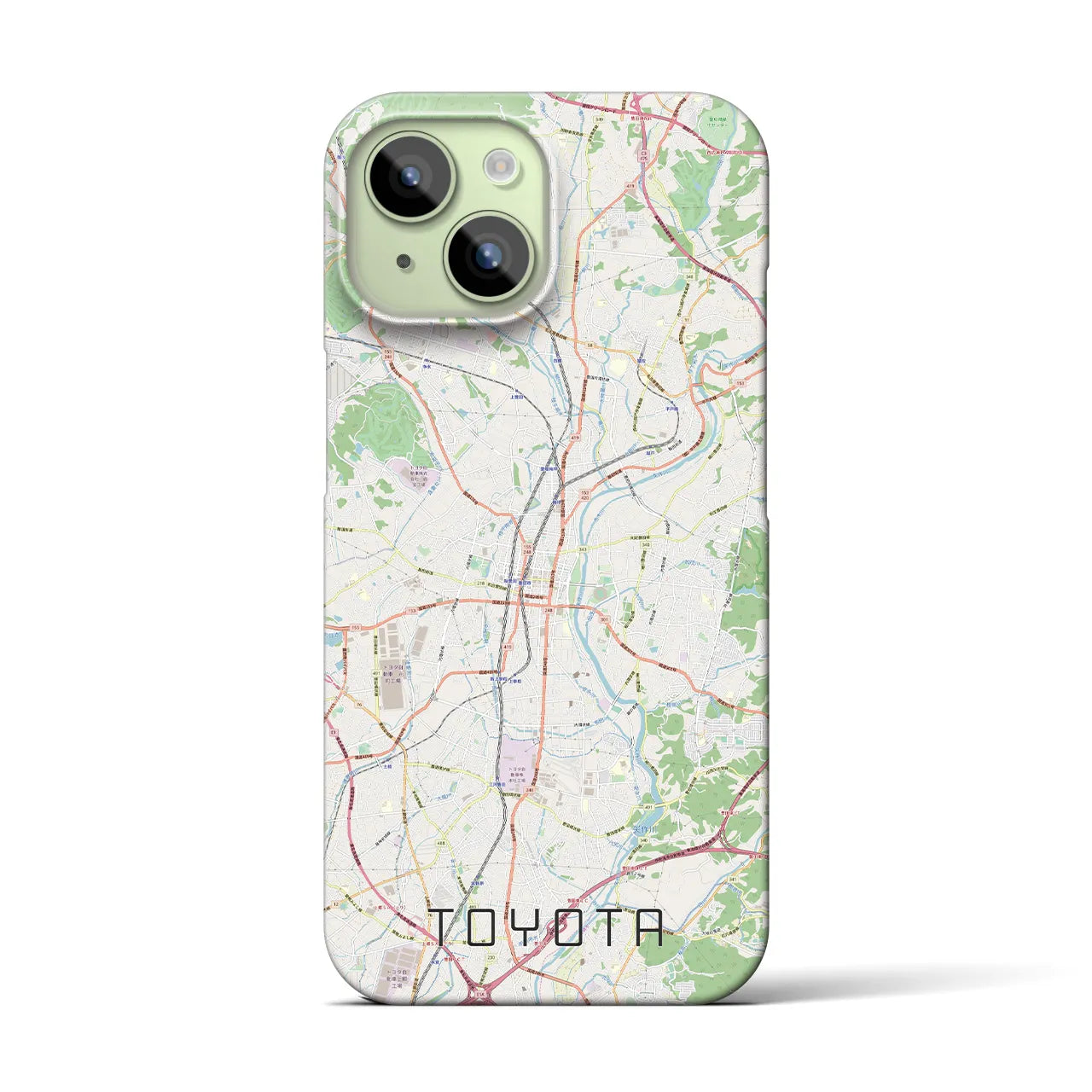 【豊田(愛知県)】地図柄iPhoneケース(バックカバータイプ)