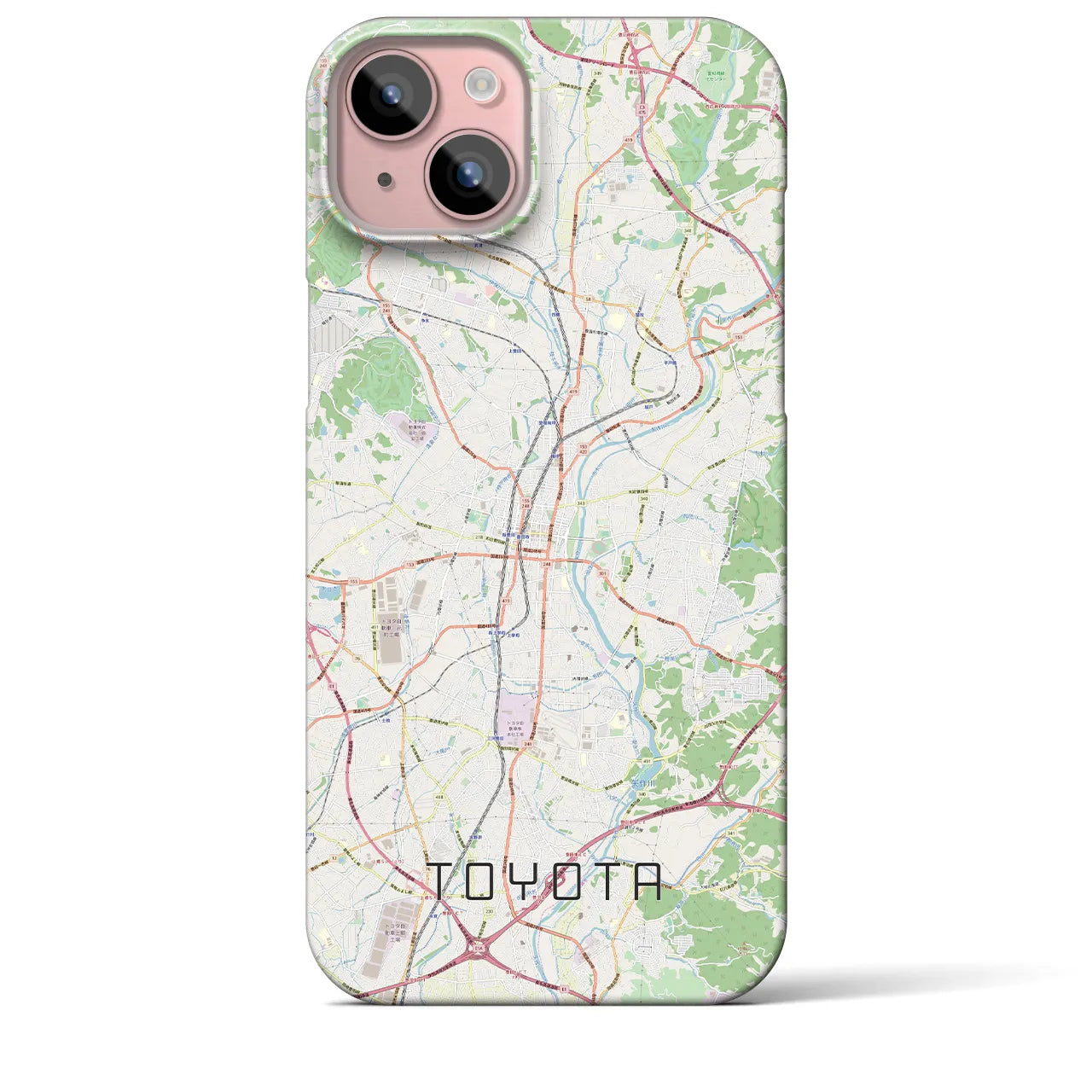 【豊田(愛知県)】地図柄iPhoneケース(バックカバータイプ)