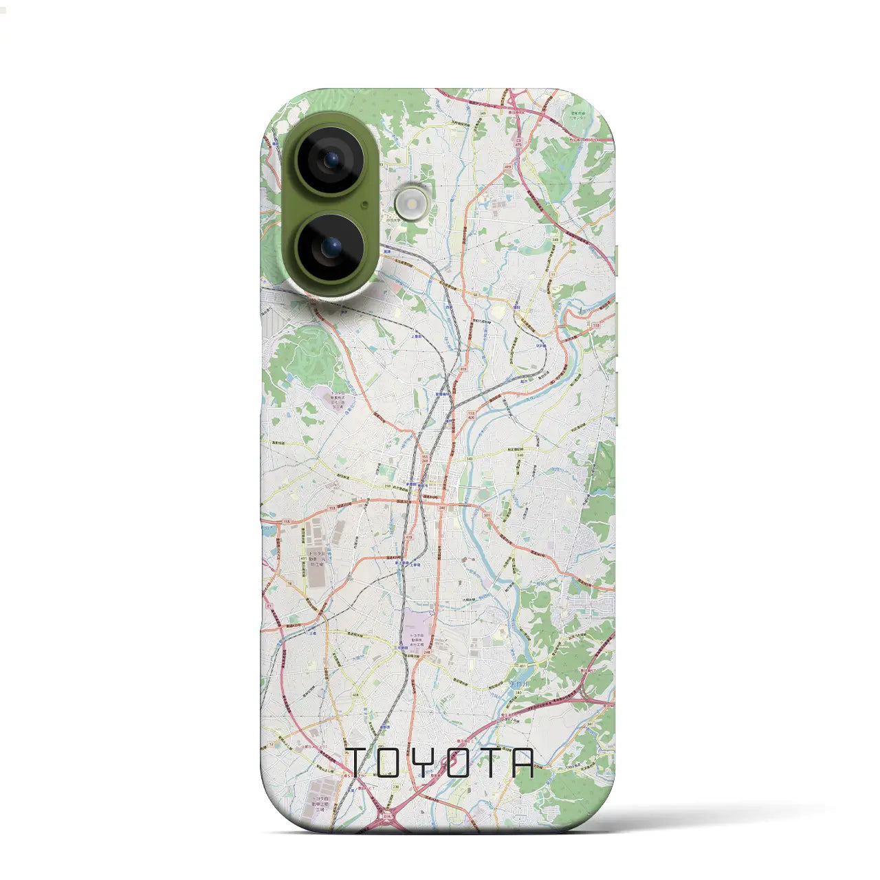 【豊田(愛知県)】地図柄iPhoneケース(バックカバータイプ)ブラック・iPhone 17 Pro Max 用