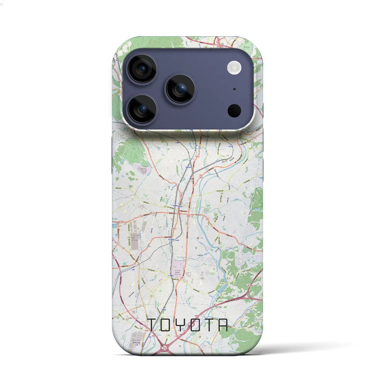 【豊田(愛知県)】地図柄iPhoneケース(バックカバータイプ)ナチュラル・iPhone 17 Pro Max 用