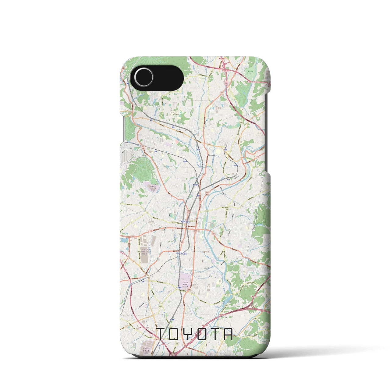 【豊田(愛知県)】地図柄iPhoneケース(バックカバータイプ)