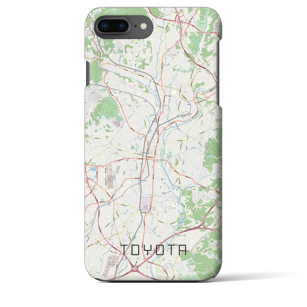 【豊田(愛知県)】地図柄iPhoneケース(バックカバータイプ)