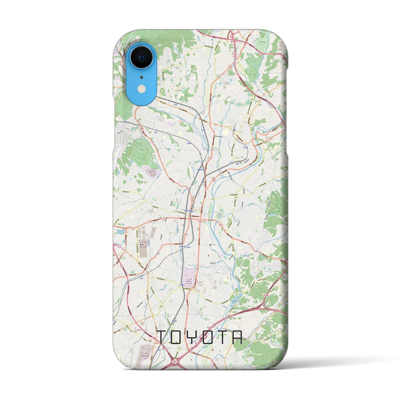 【豊田(愛知県)】地図柄iPhoneケース(バックカバータイプ)