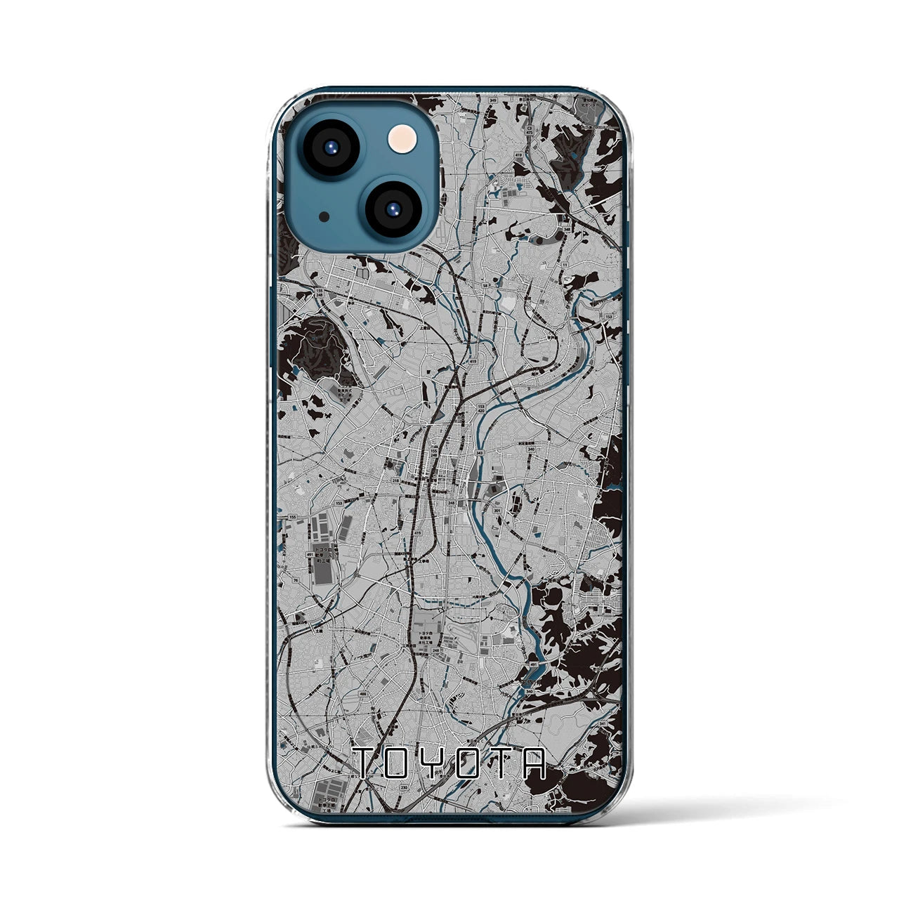 【豊田(愛知県)】地図柄iPhoneケース(クリアタイプ)