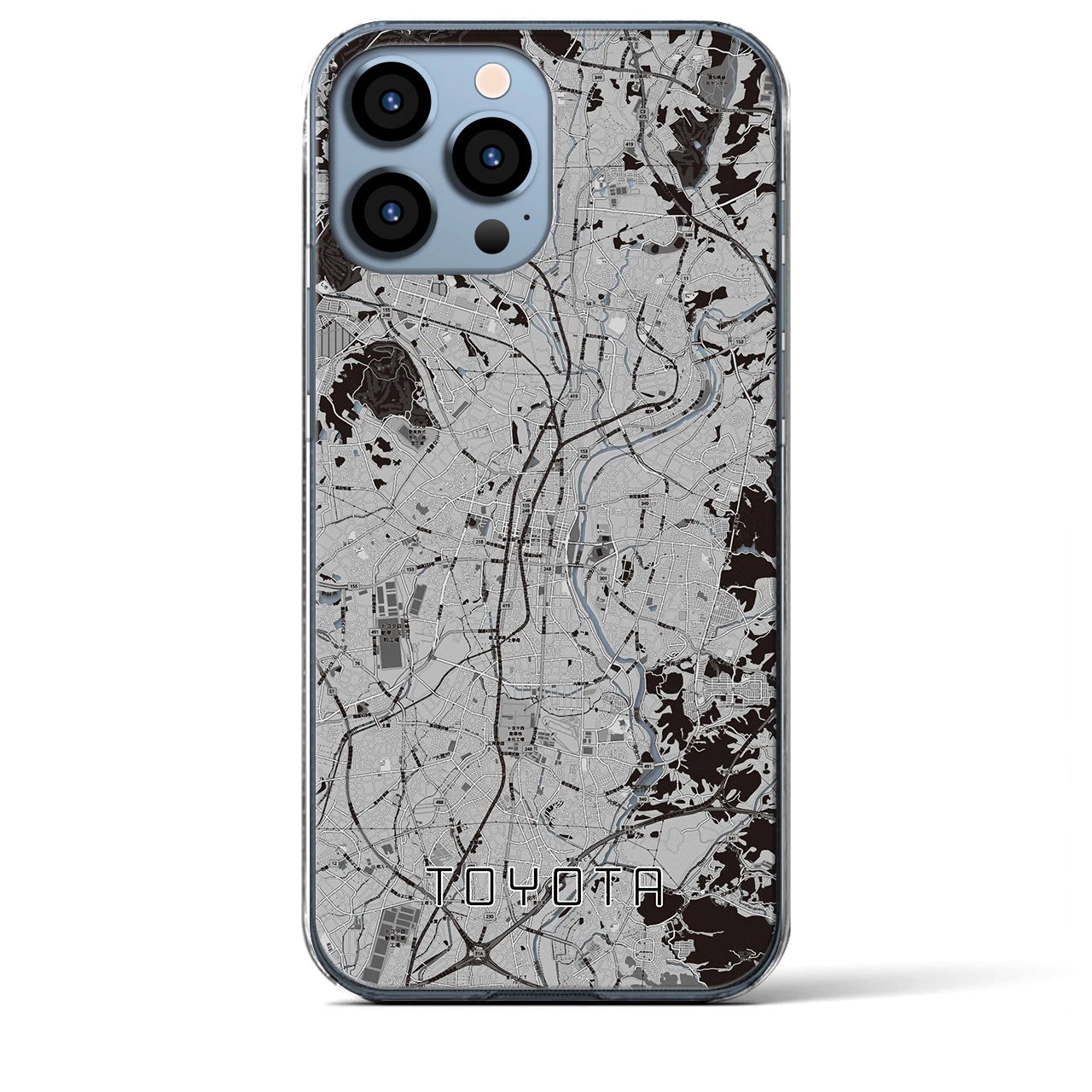 【豊田(愛知県)】地図柄iPhoneケース(クリアタイプ)