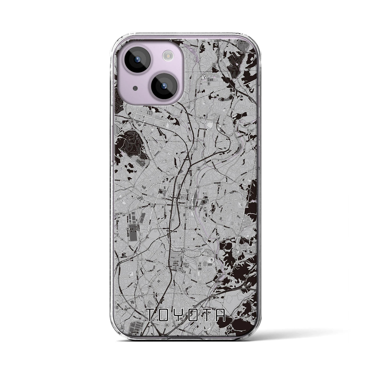 【豊田(愛知県)】地図柄iPhoneケース(クリアタイプ)