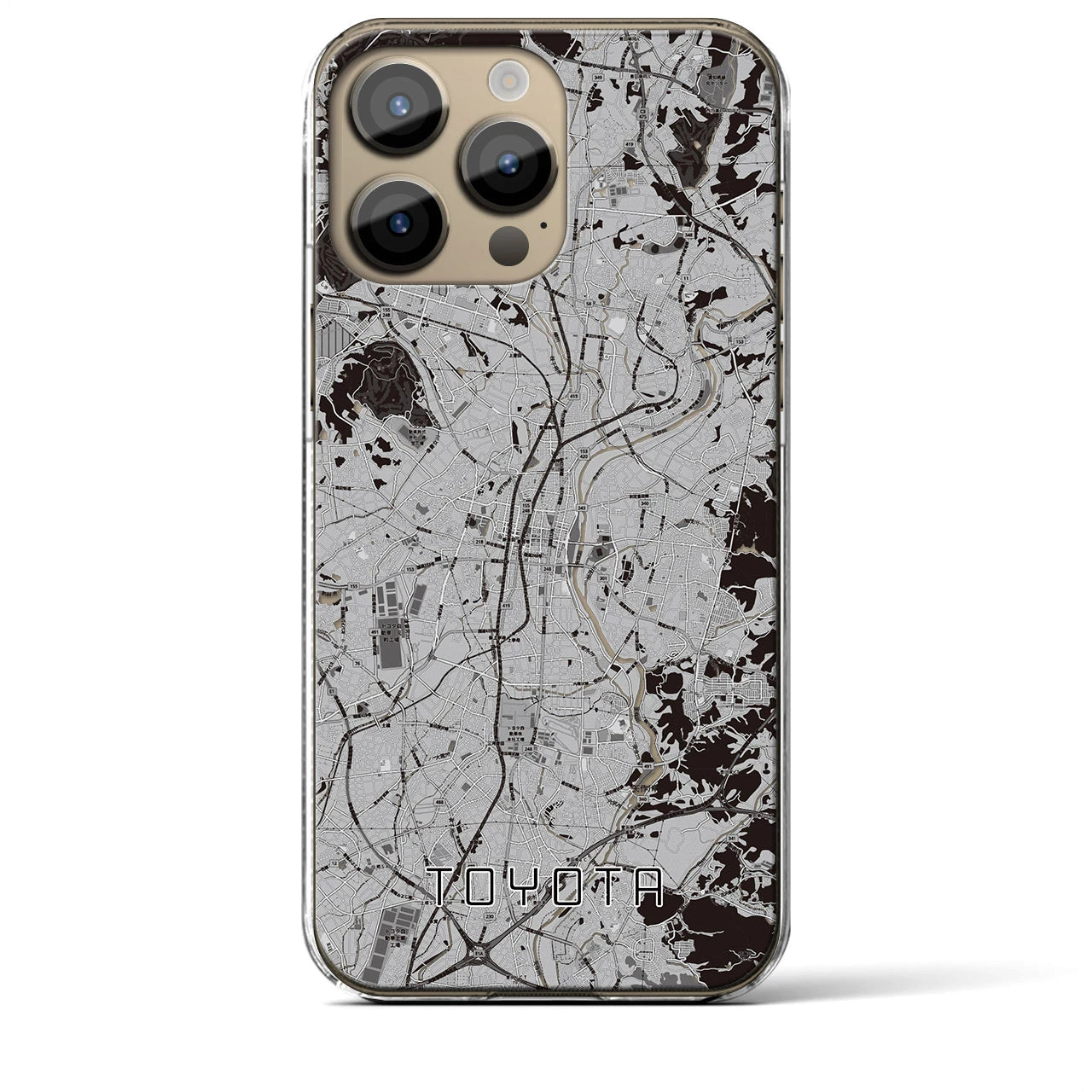 【豊田(愛知県)】地図柄iPhoneケース(クリアタイプ)