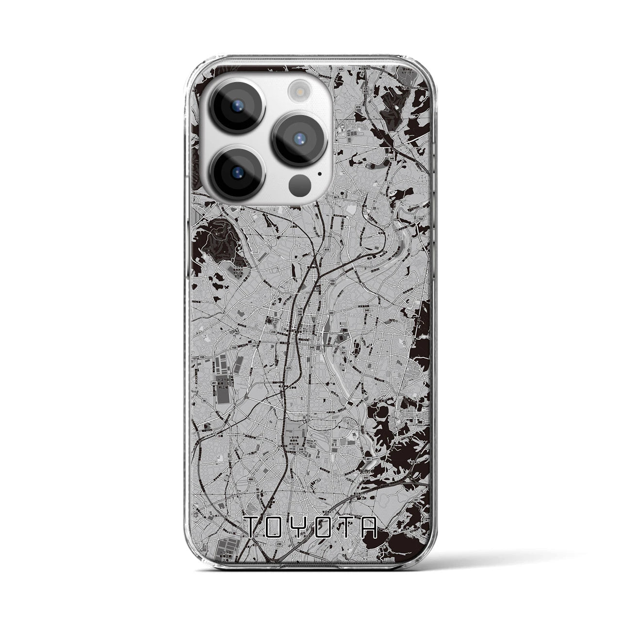 【豊田(愛知県)】地図柄iPhoneケース(クリアタイプ)