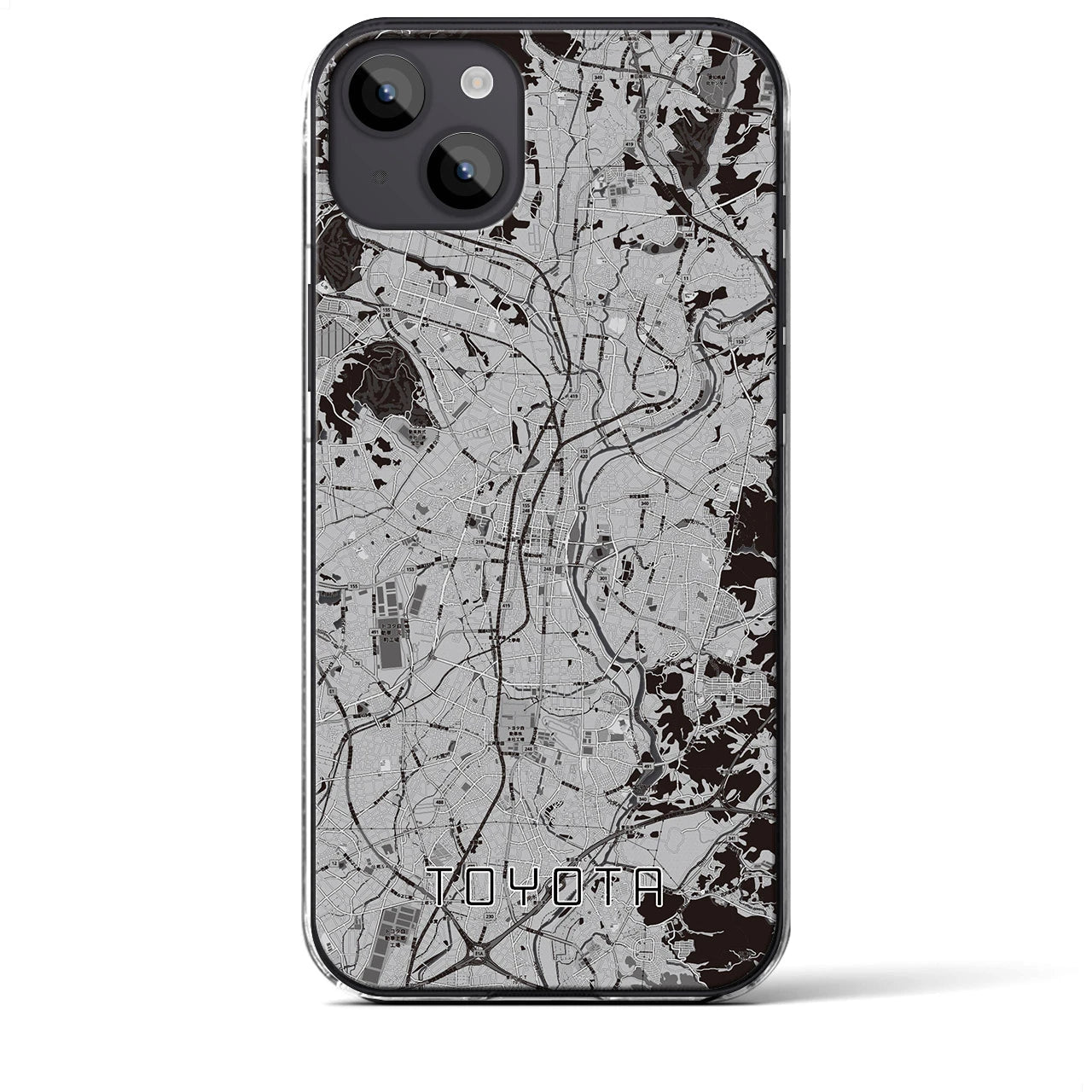 【豊田(愛知県)】地図柄iPhoneケース(クリアタイプ)