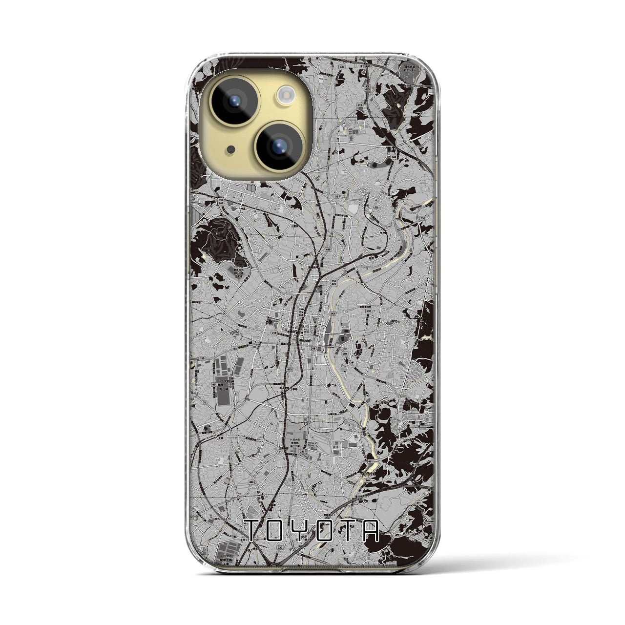 【豊田(愛知県)】地図柄iPhoneケース(クリアタイプ)