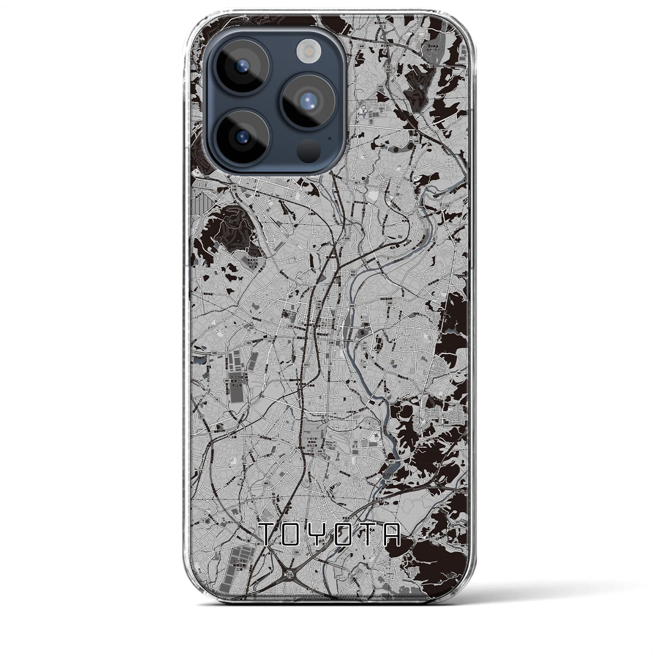 【豊田(愛知県)】地図柄iPhoneケース(クリアタイプ)