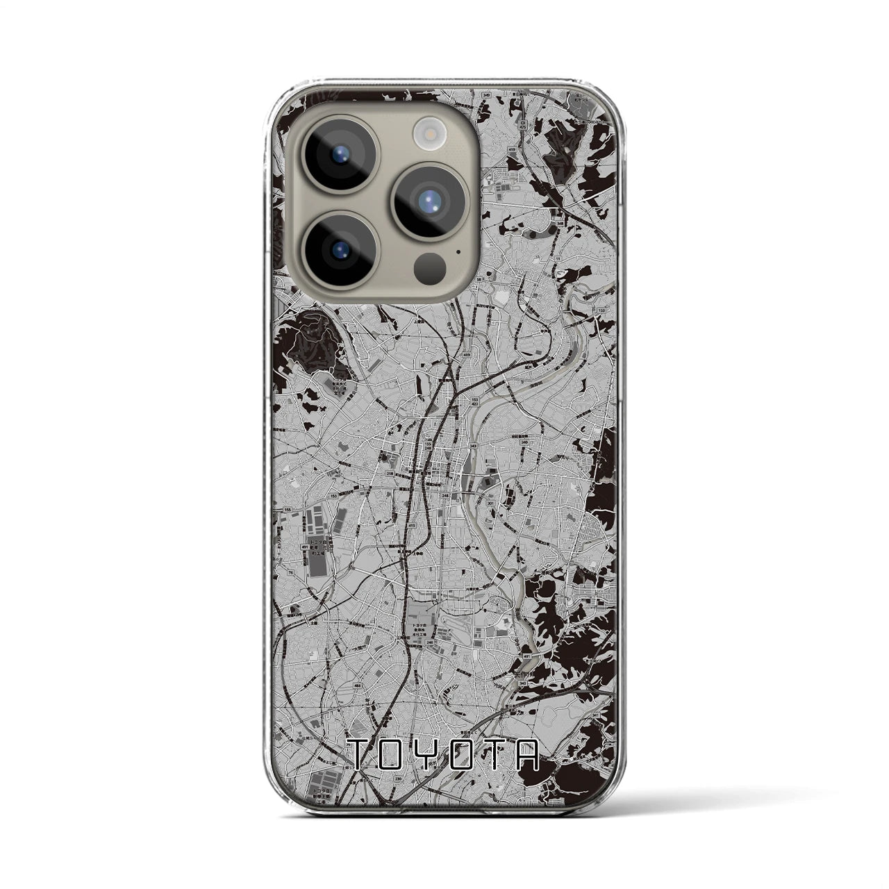 【豊田(愛知県)】地図柄iPhoneケース(クリアタイプ)