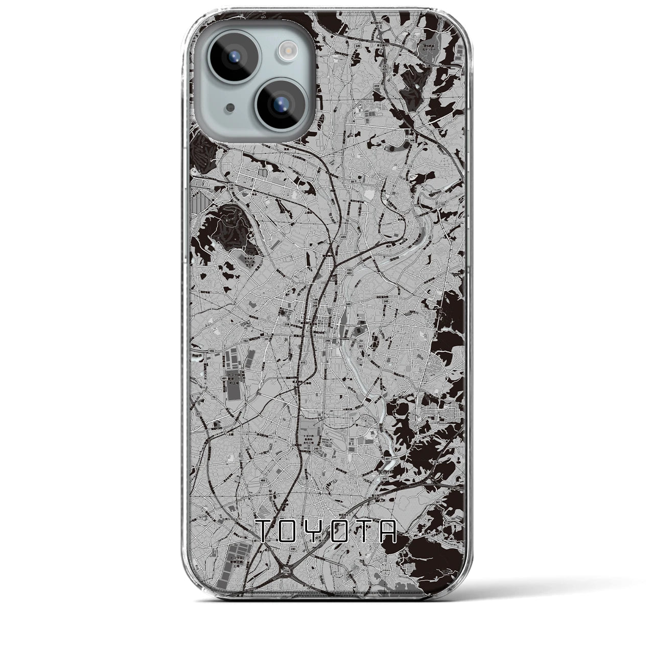 【豊田(愛知県)】地図柄iPhoneケース(クリアタイプ)