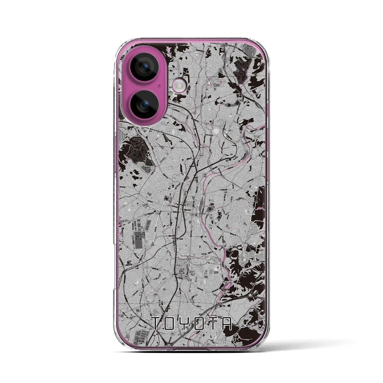 【豊田(愛知県)】地図柄iPhoneケース(クリアタイプ)