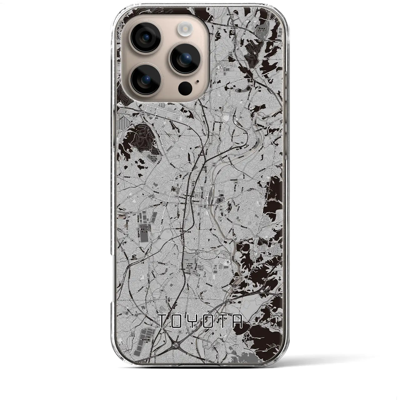 【豊田(愛知県)】地図柄iPhoneケース(クリアタイプ)