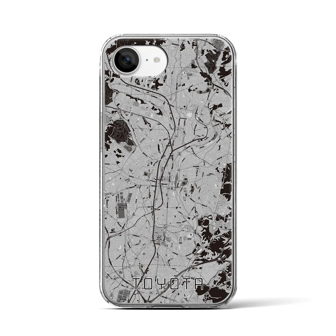 【豊田(愛知県)】地図柄iPhoneケース(クリアタイプ)