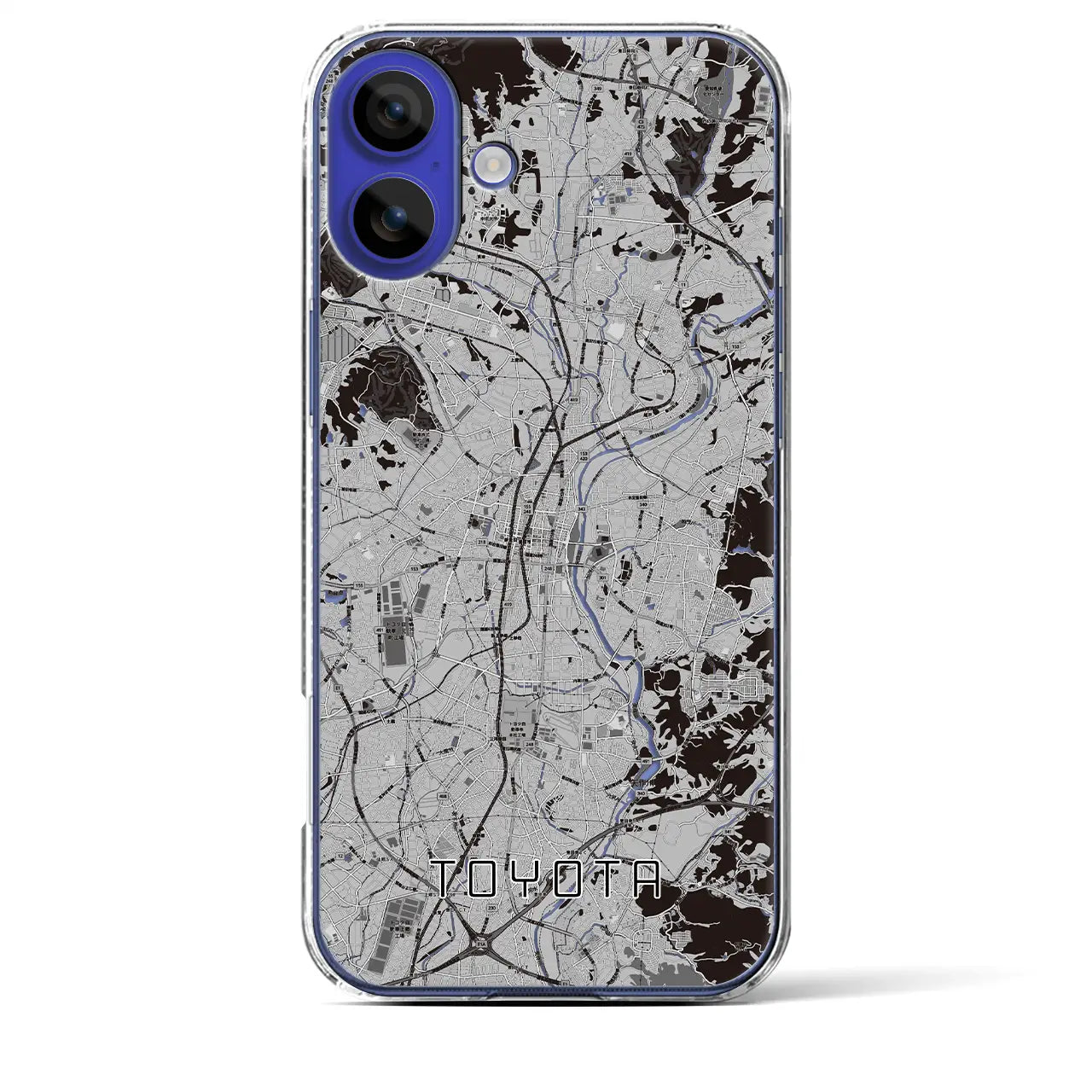 【豊田(愛知県)】地図柄iPhoneケース(クリアタイプ)