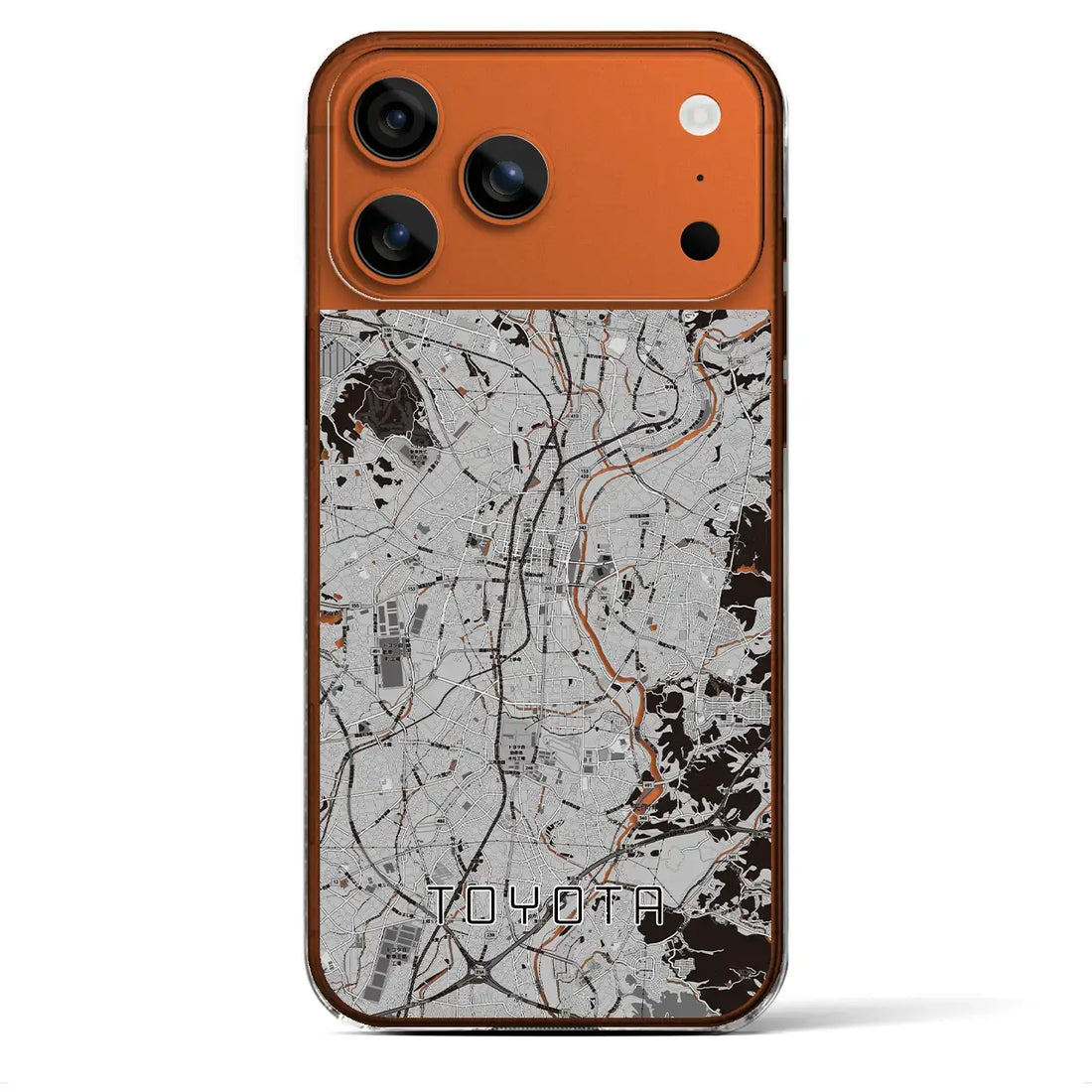 【豊田(愛知県)】地図柄iPhoneケース(クリアタイプ)