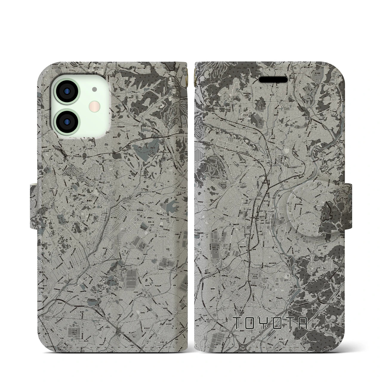 【豊田(愛知県)】地図柄iPhoneケース(手帳タイプ)