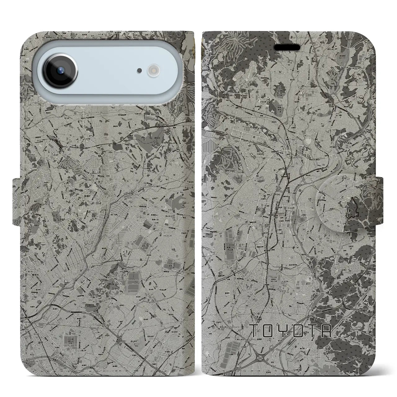 【豊田(愛知県)】地図柄iPhoneケース(手帳タイプ)