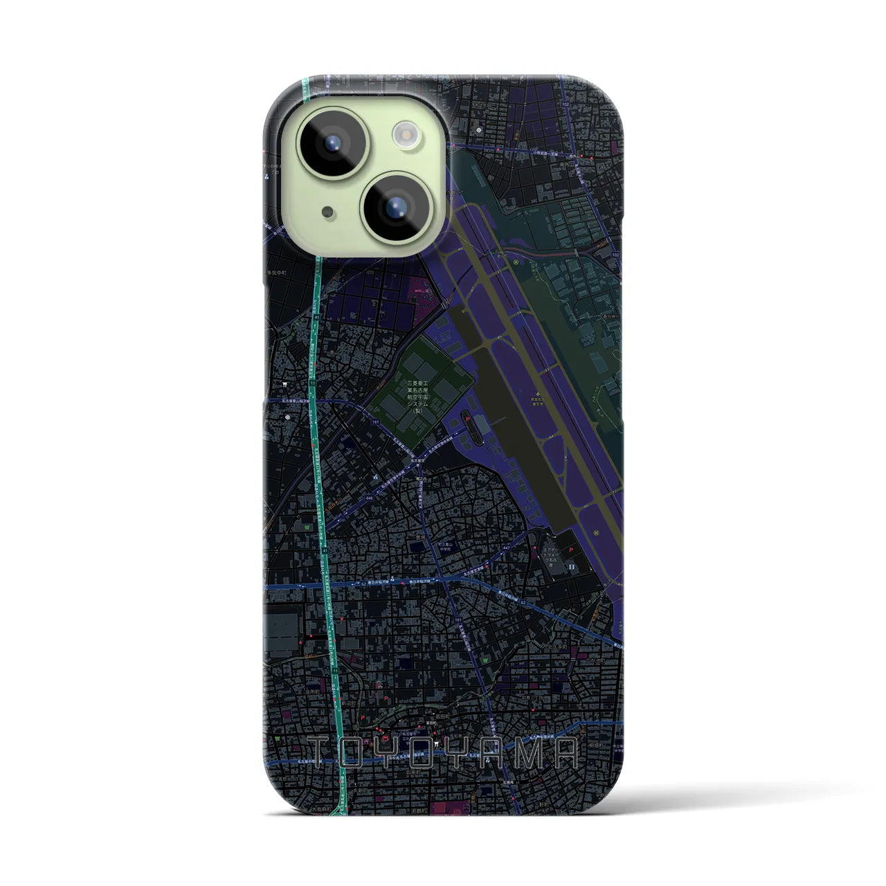 【豊山(愛知県)】地図柄iPhoneケース(バックカバータイプ)