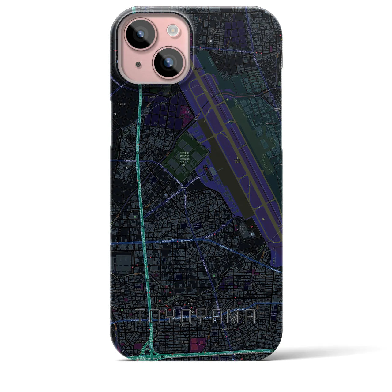 【豊山(愛知県)】地図柄iPhoneケース(バックカバータイプ)