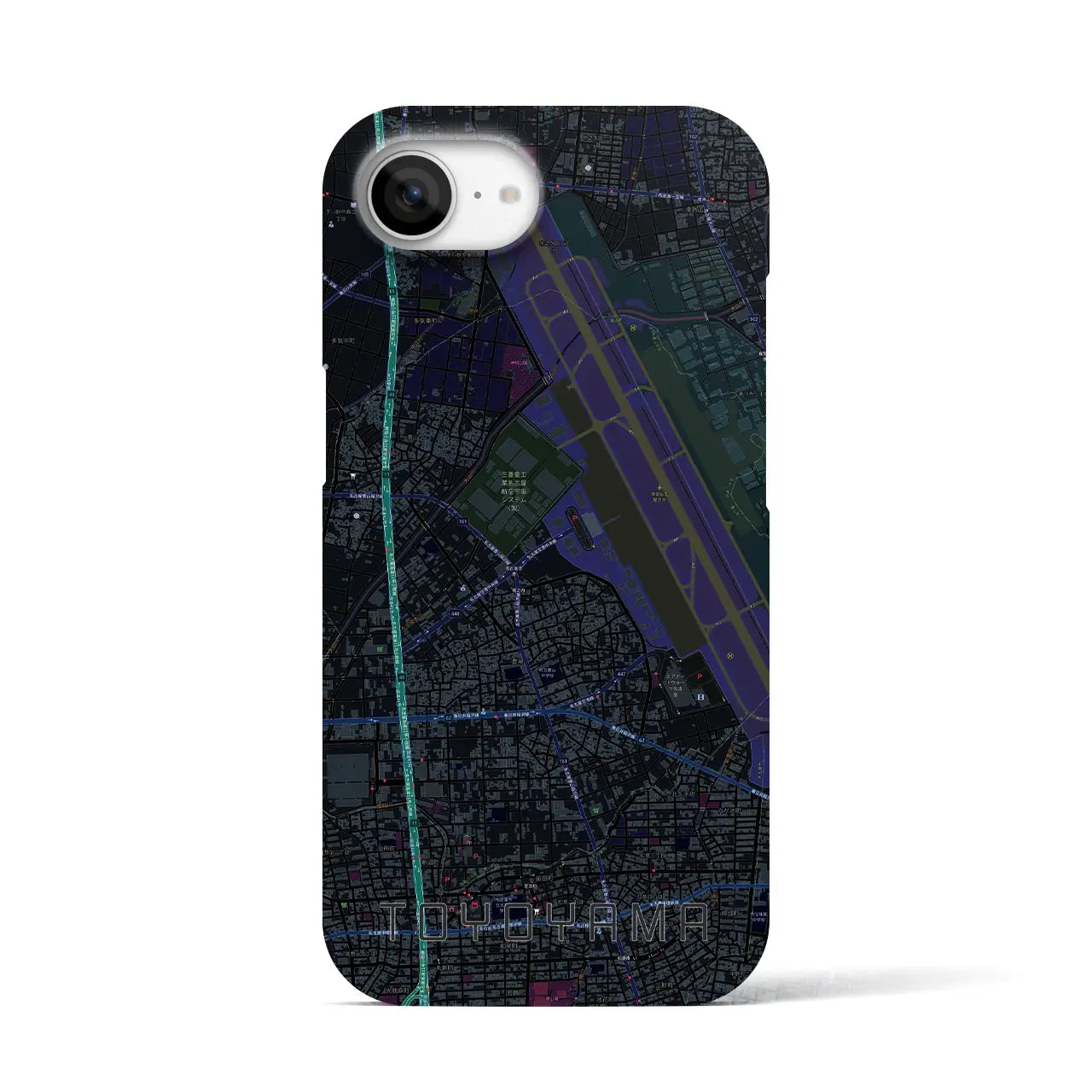 【豊山(愛知県)】地図柄iPhoneケース(バックカバータイプ)