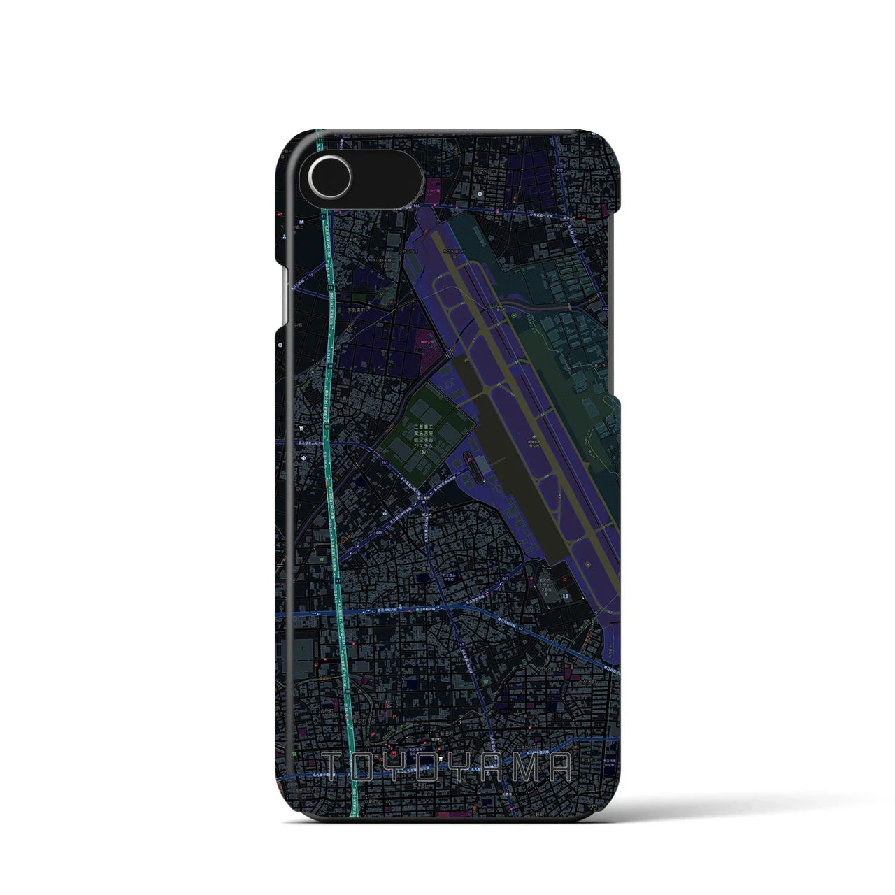 【豊山(愛知県)】地図柄iPhoneケース(バックカバータイプ)