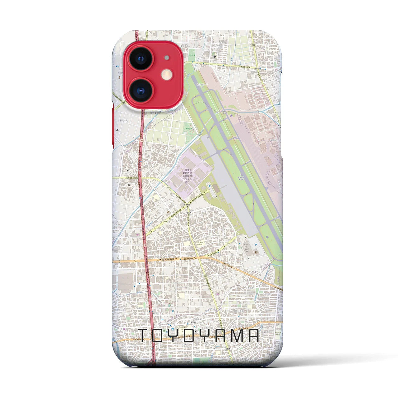【豊山(愛知県)】地図柄iPhoneケース(バックカバータイプ)