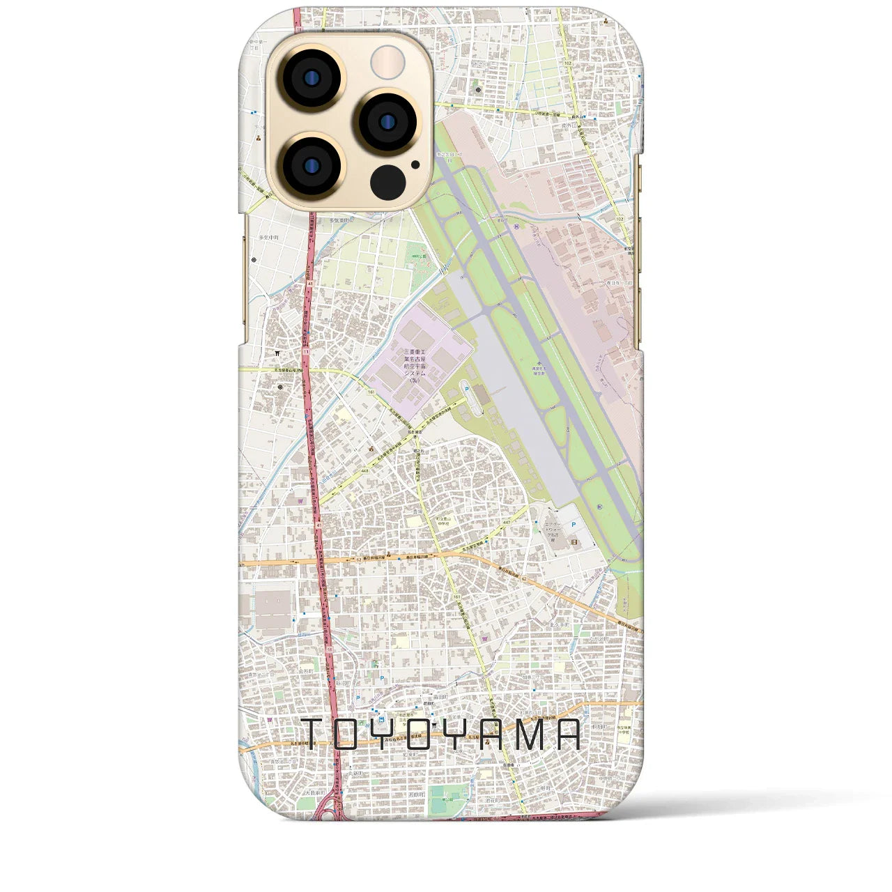 【豊山(愛知県)】地図柄iPhoneケース(バックカバータイプ)