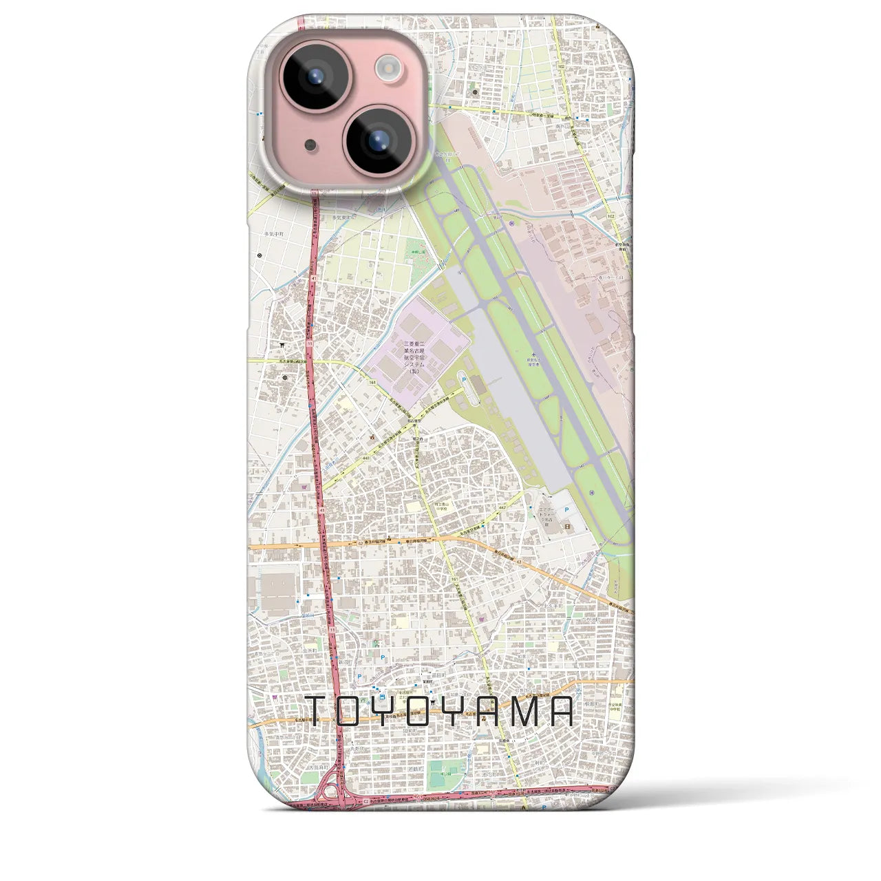 【豊山(愛知県)】地図柄iPhoneケース(バックカバータイプ)