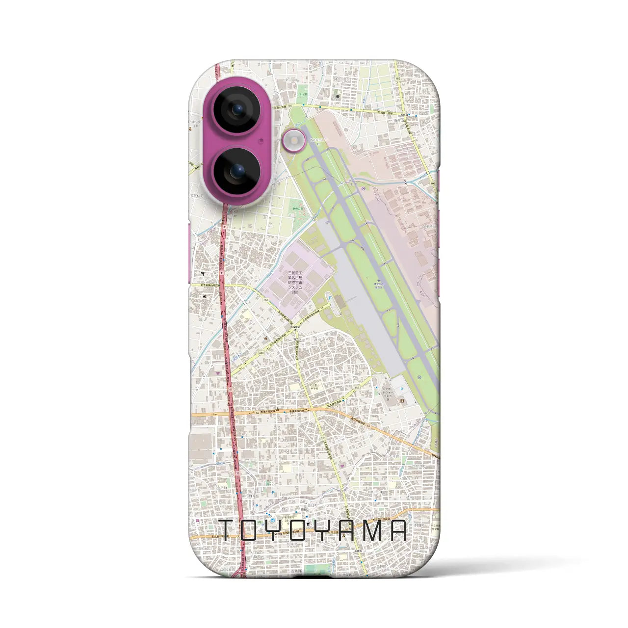 【豊山(愛知県)】地図柄iPhoneケース(バックカバータイプ)