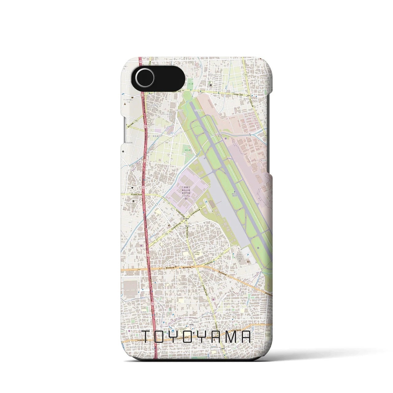 【豊山(愛知県)】地図柄iPhoneケース(バックカバータイプ)