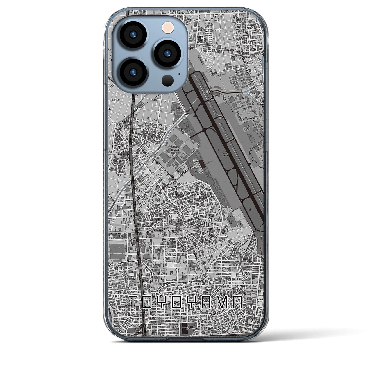 【豊山(愛知県)】地図柄iPhoneケース(クリアタイプ)