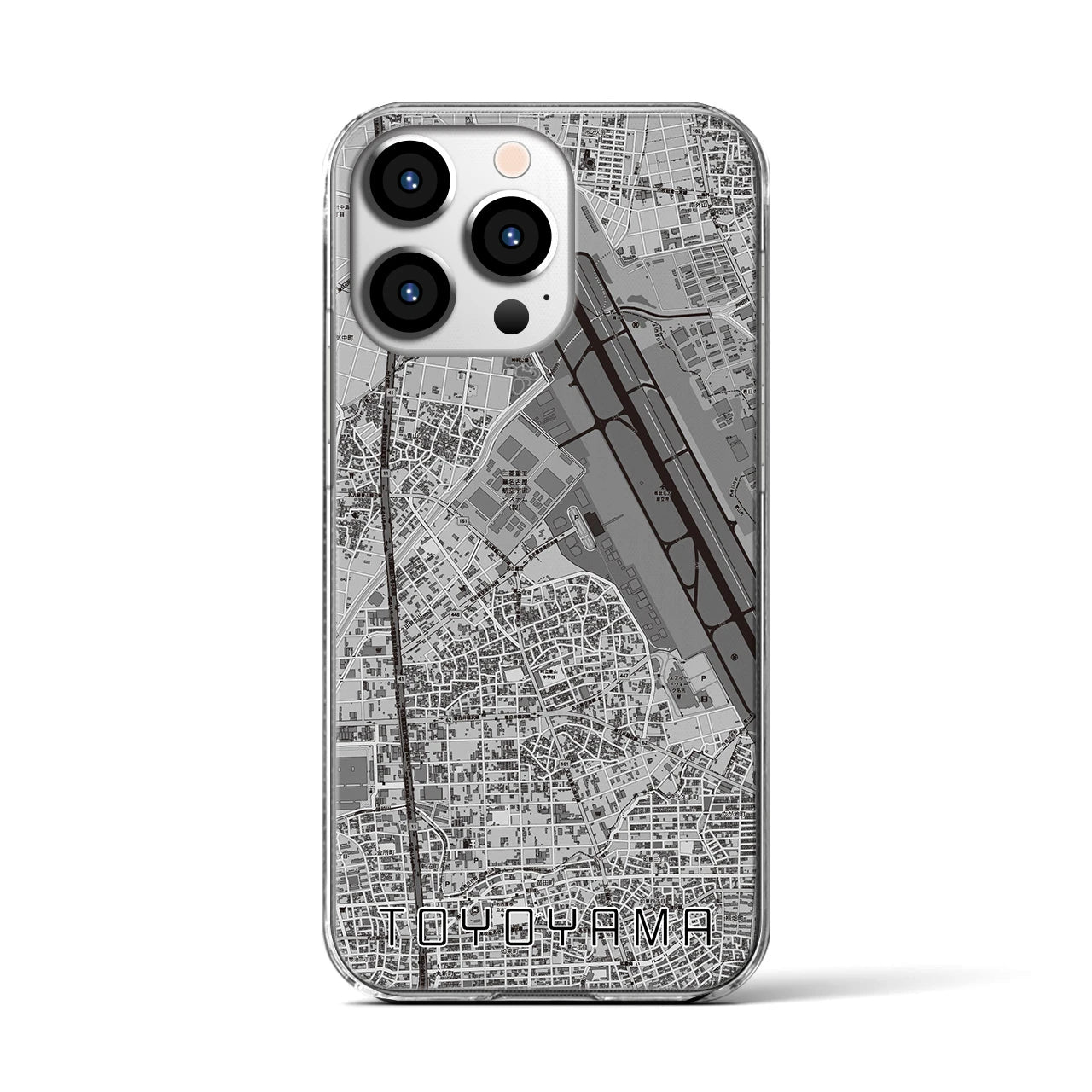 【豊山(愛知県)】地図柄iPhoneケース(クリアタイプ)