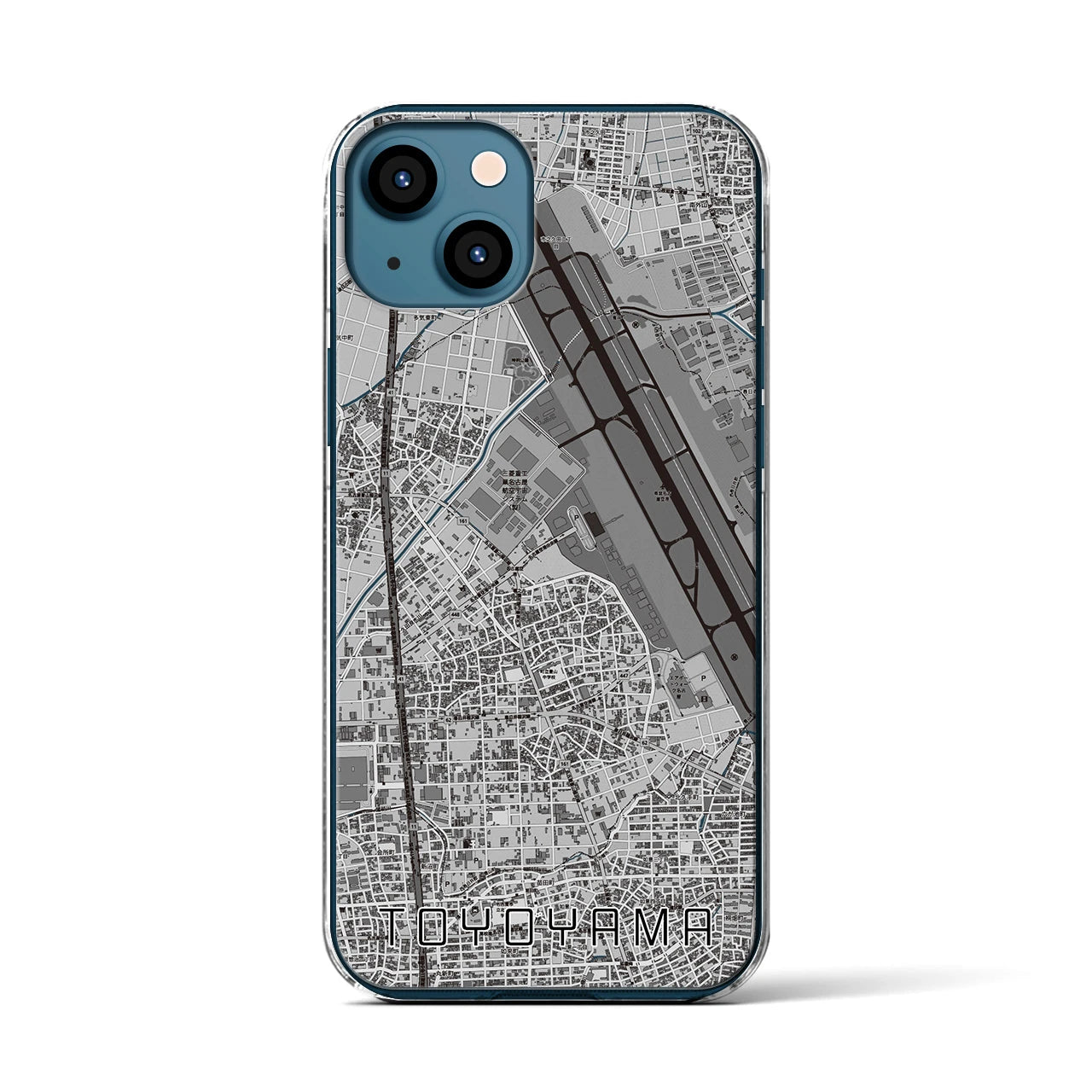 【豊山(愛知県)】地図柄iPhoneケース(クリアタイプ)