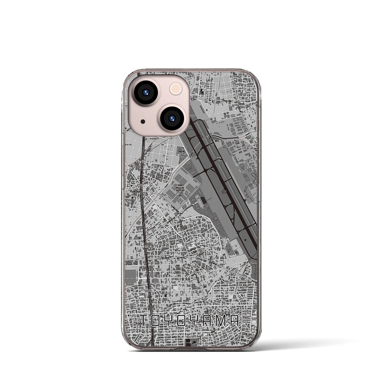 【豊山(愛知県)】地図柄iPhoneケース(クリアタイプ)