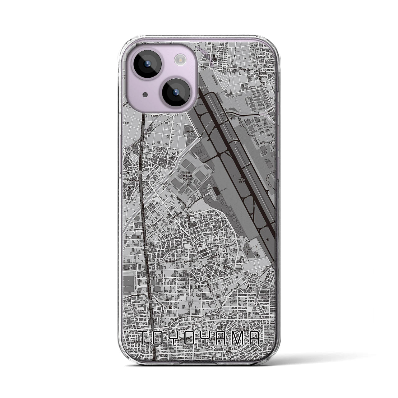 【豊山(愛知県)】地図柄iPhoneケース(クリアタイプ)