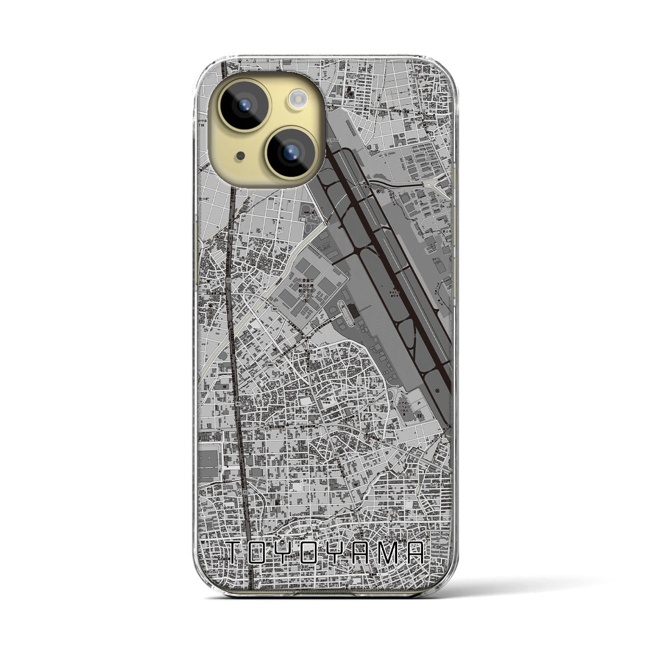 【豊山(愛知県)】地図柄iPhoneケース(クリアタイプ)