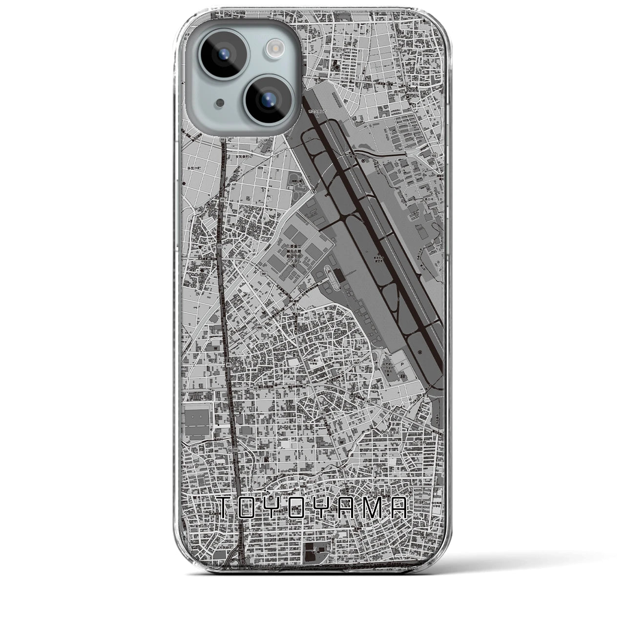 【豊山(愛知県)】地図柄iPhoneケース(クリアタイプ)