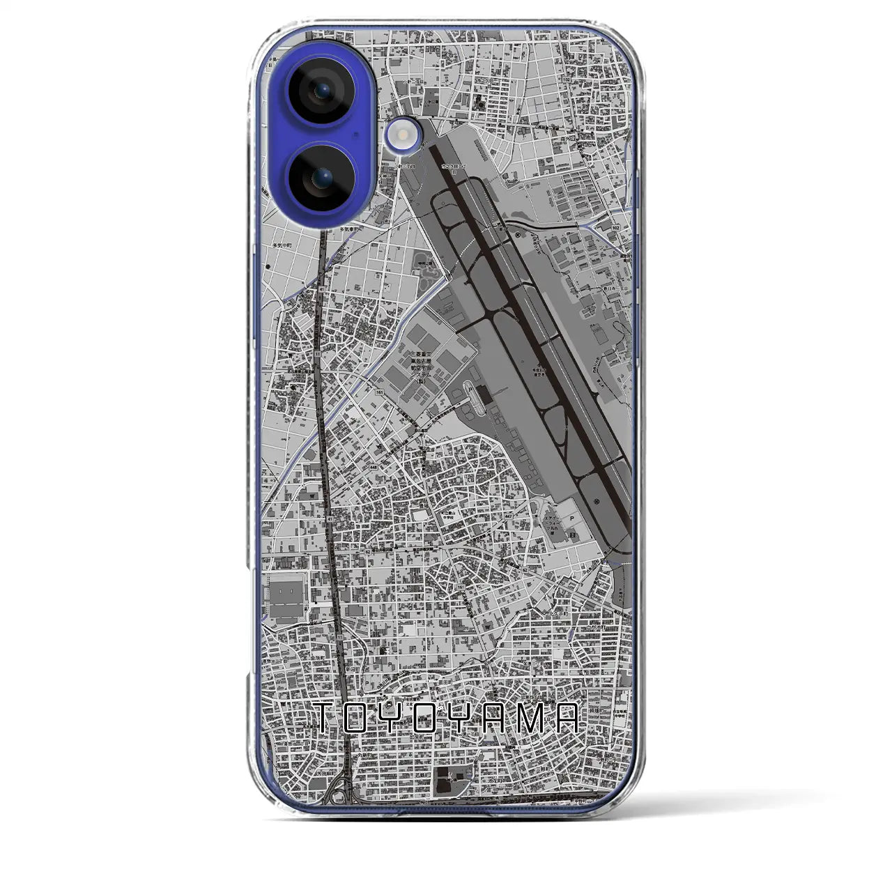 【豊山(愛知県)】地図柄iPhoneケース(クリアタイプ)