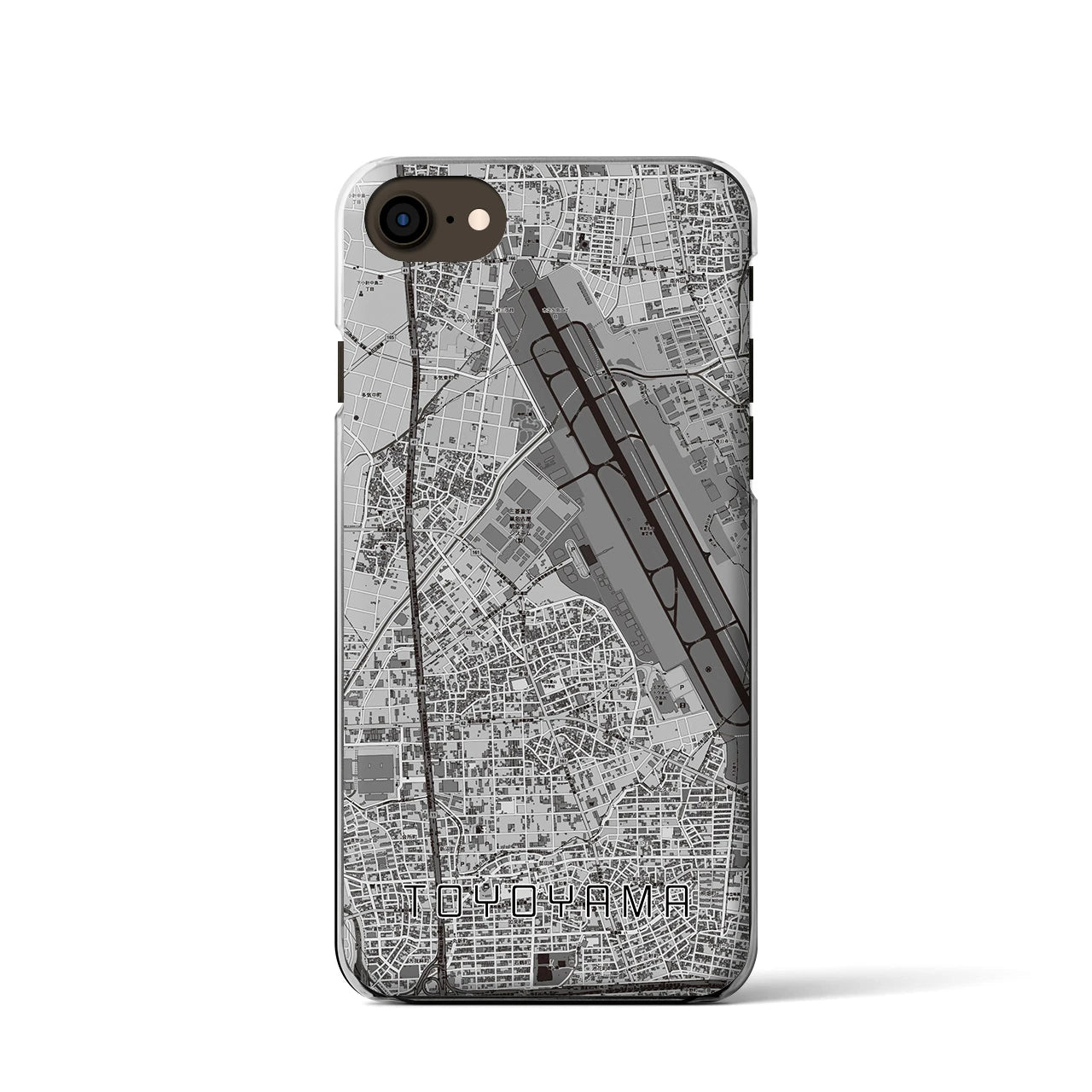 【豊山(愛知県)】地図柄iPhoneケース(クリアタイプ)