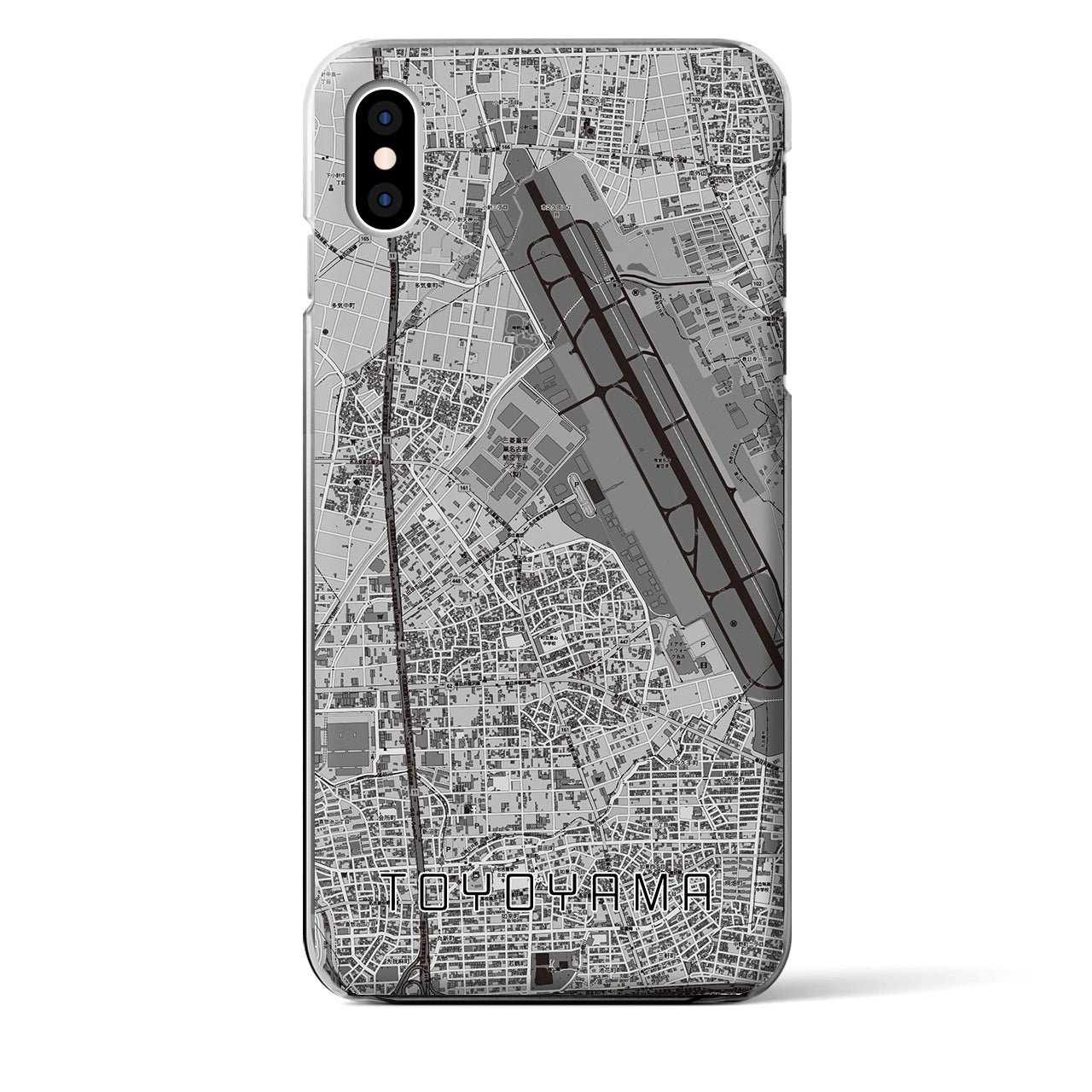 【豊山(愛知県)】地図柄iPhoneケース(クリアタイプ)