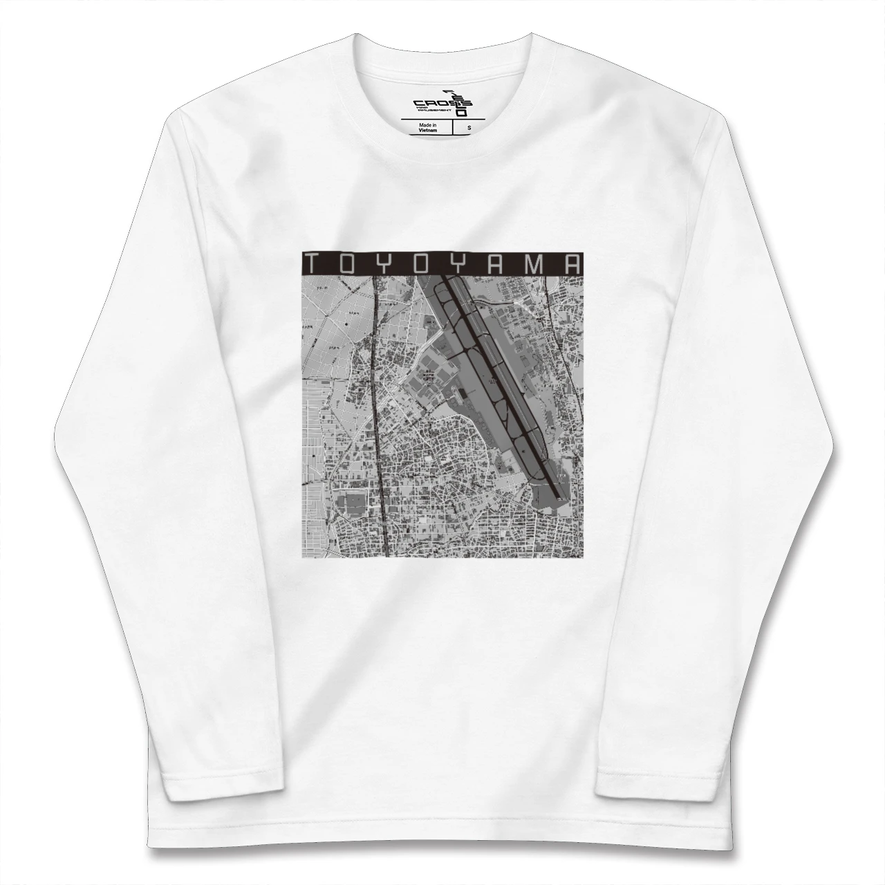 【豊山(愛知県)】地図柄ロングスリーブTシャツ
