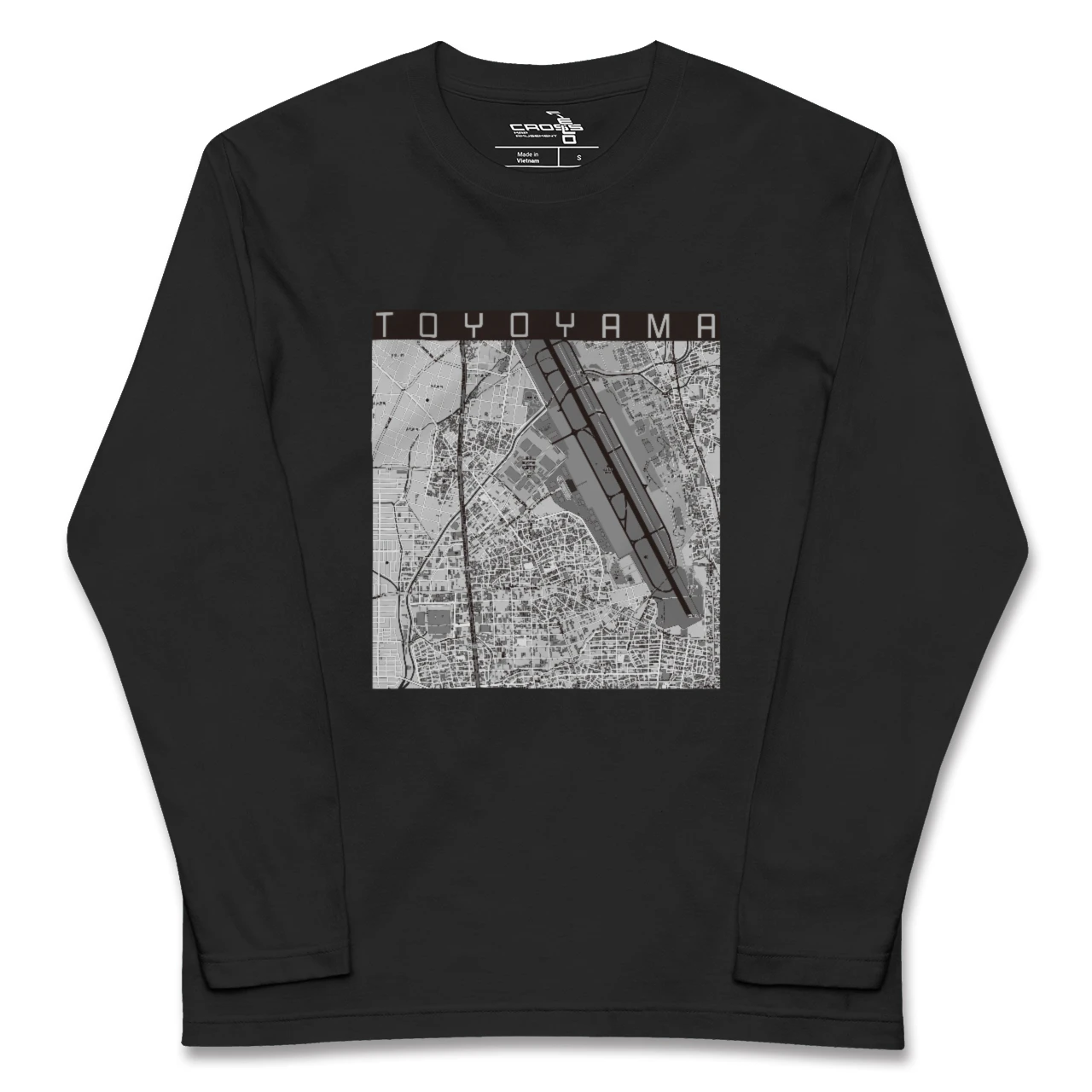【豊山(愛知県)】地図柄ロングスリーブTシャツ